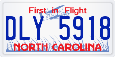 NC license plate DLY5918
