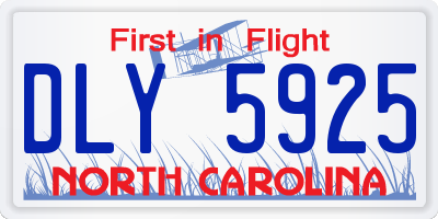 NC license plate DLY5925