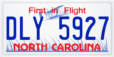 NC license plate DLY5927