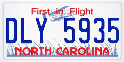 NC license plate DLY5935