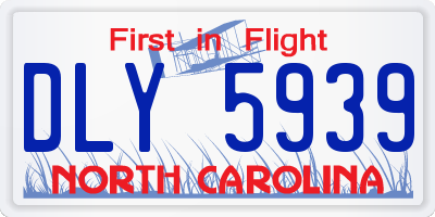 NC license plate DLY5939