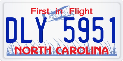 NC license plate DLY5951