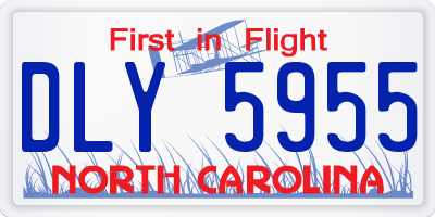 NC license plate DLY5955