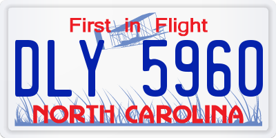 NC license plate DLY5960