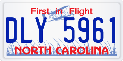 NC license plate DLY5961
