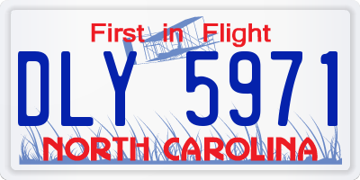 NC license plate DLY5971