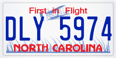 NC license plate DLY5974