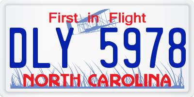 NC license plate DLY5978
