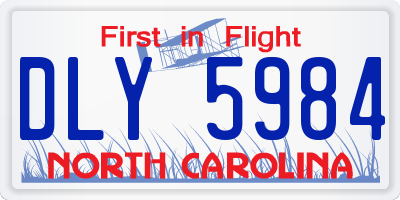 NC license plate DLY5984