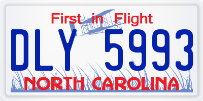 NC license plate DLY5993