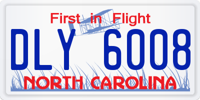NC license plate DLY6008