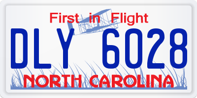 NC license plate DLY6028