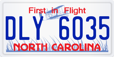 NC license plate DLY6035
