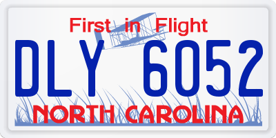 NC license plate DLY6052