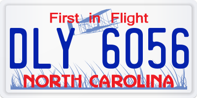 NC license plate DLY6056