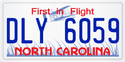 NC license plate DLY6059