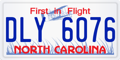 NC license plate DLY6076