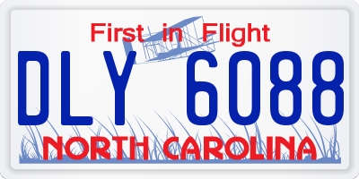 NC license plate DLY6088