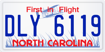 NC license plate DLY6119