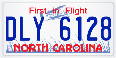 NC license plate DLY6128
