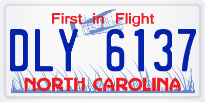 NC license plate DLY6137