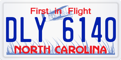 NC license plate DLY6140