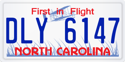 NC license plate DLY6147