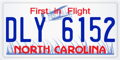 NC license plate DLY6152