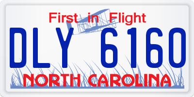 NC license plate DLY6160
