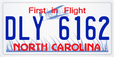 NC license plate DLY6162
