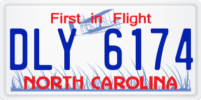 NC license plate DLY6174