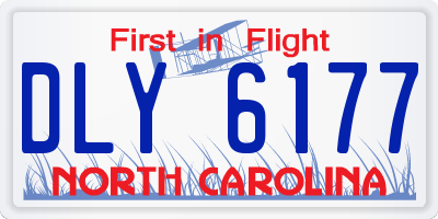 NC license plate DLY6177