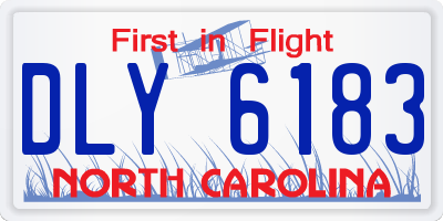 NC license plate DLY6183