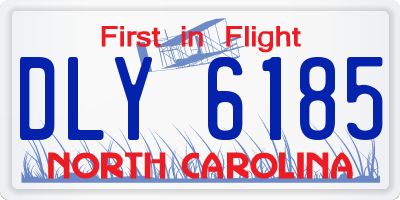 NC license plate DLY6185