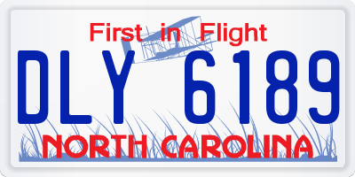 NC license plate DLY6189