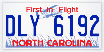 NC license plate DLY6192