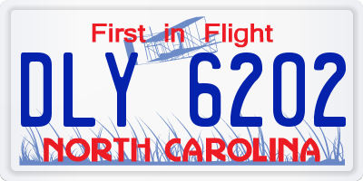 NC license plate DLY6202