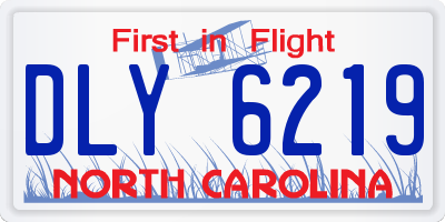 NC license plate DLY6219