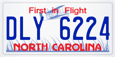 NC license plate DLY6224