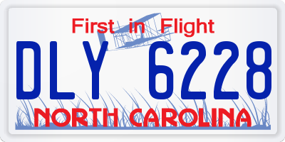 NC license plate DLY6228