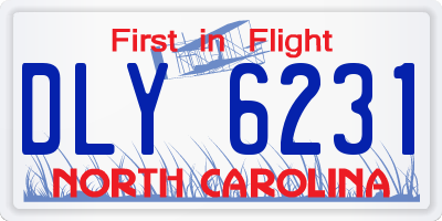 NC license plate DLY6231