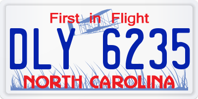 NC license plate DLY6235