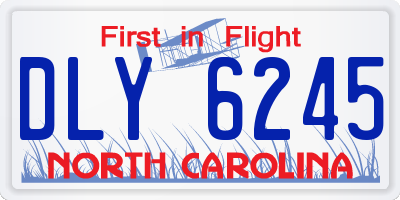 NC license plate DLY6245
