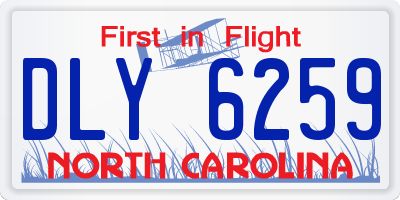 NC license plate DLY6259