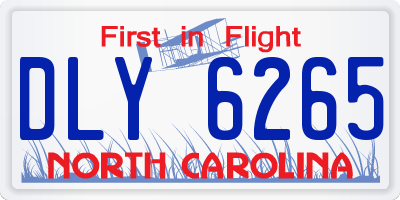 NC license plate DLY6265
