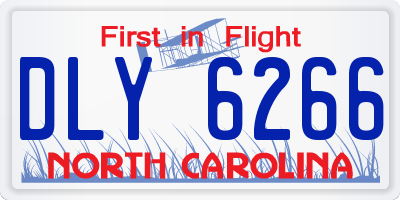 NC license plate DLY6266