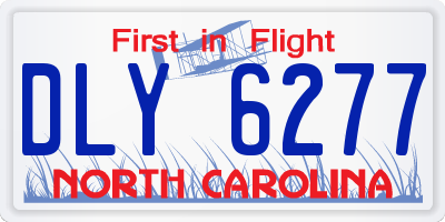 NC license plate DLY6277