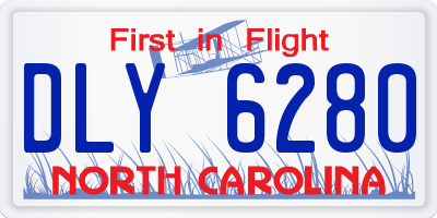 NC license plate DLY6280