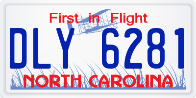 NC license plate DLY6281