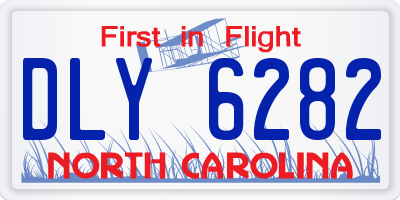 NC license plate DLY6282
